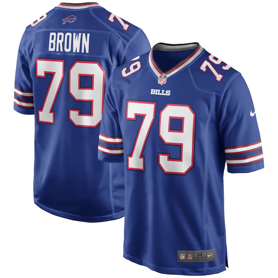 Men Buffalo Bills #79 Ruben Brown Nike Royal Game Retired Player NFL Jersey